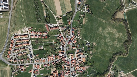Luftbildaufnahme von Grossenlupnitz