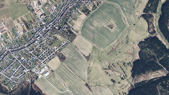 Luftbildaufnahme von Großbreitenbach