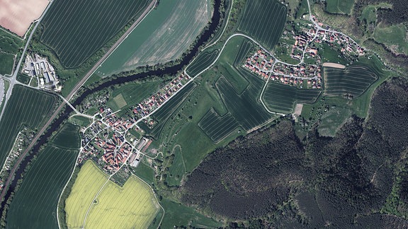 Luftbildaufnahme von Großpürschütz