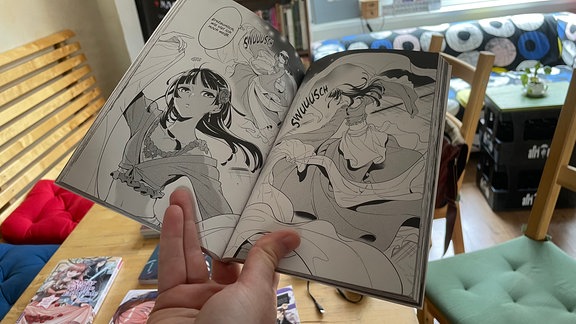 Fantasievolle Frauenfigur im Manga.