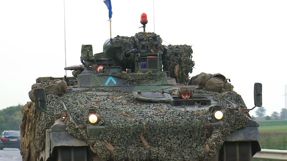 Marder-Schützenpanzer der Bundeswehr bei einer Nato-Übung in Litauen