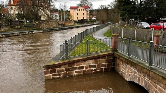 Hochwasser der Ilm in Bad Berka