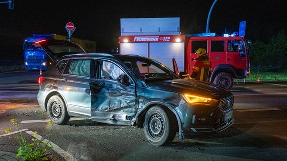 Ein Auto nach einem Unfall