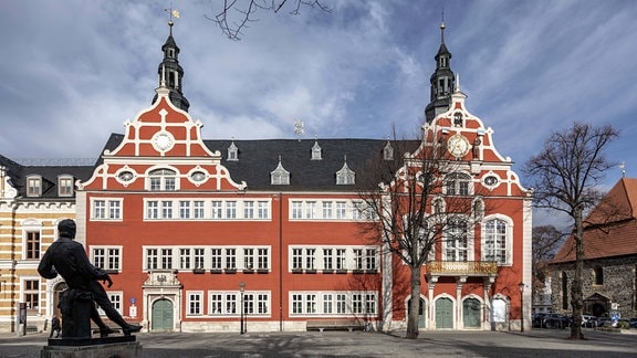 Renaissance Rathaus in Arnstadt am Markt,Ilm-Kreis,Thüringen,Deutschland