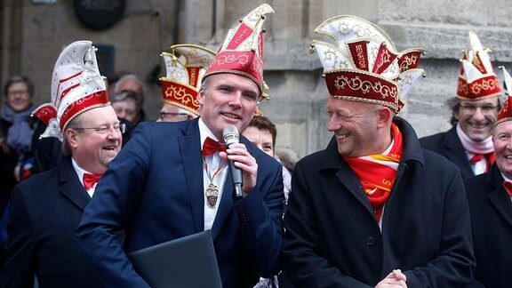 Oberbürgermeister Andreas Bausewein (li.) und Thomas L. Kemmerich (re.) Präsident des GEC.