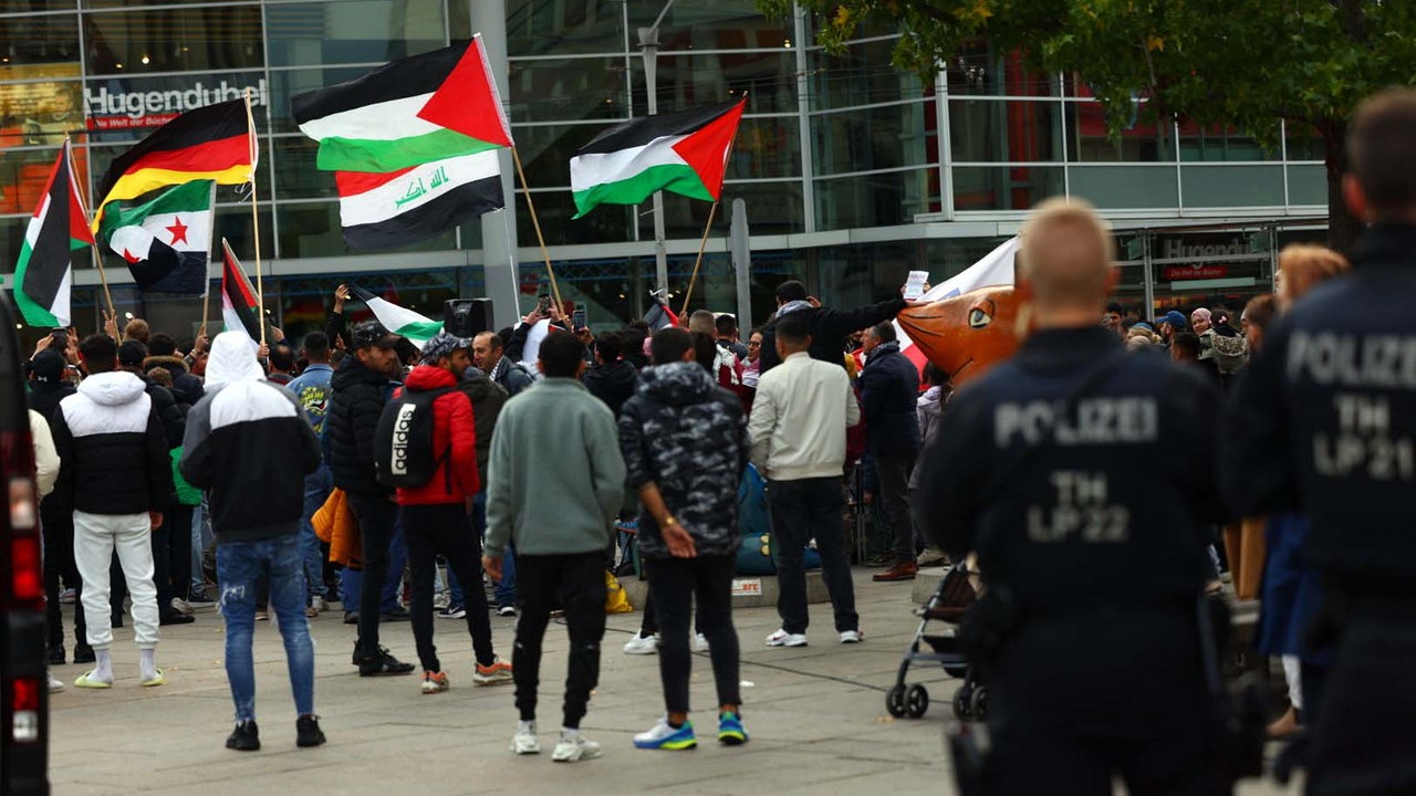 Hunderte bei pro-palästinensischer Demo in Erfurt
