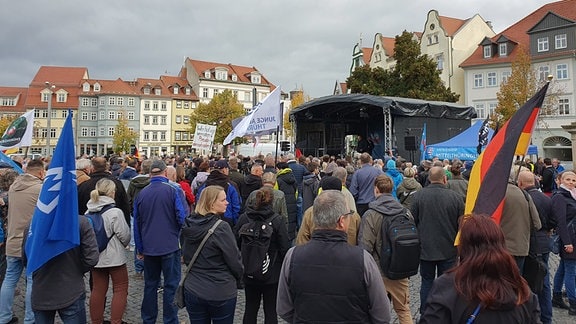 Kundgebung der AfD in Erfurt