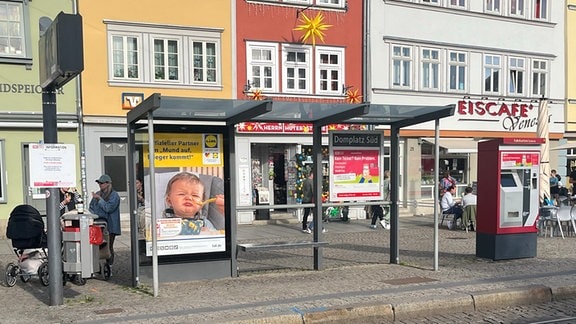 Die Straßenbahn-Haltestelle Domplatz-Süd in Erfurt soll umgebaut werden.
