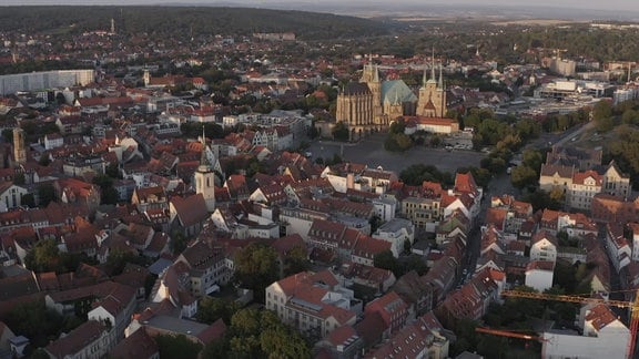Erfurt von oben.