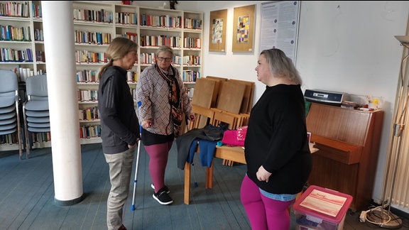 Frauen mit Lipödem , Stand mit Info-Material