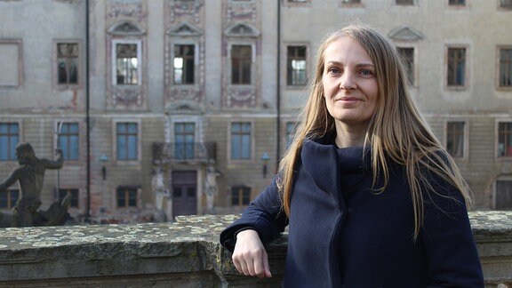 Eine Frau, Sabine Breer, Thüringer Museumsverband e.V. Koordinatorin des Projekts