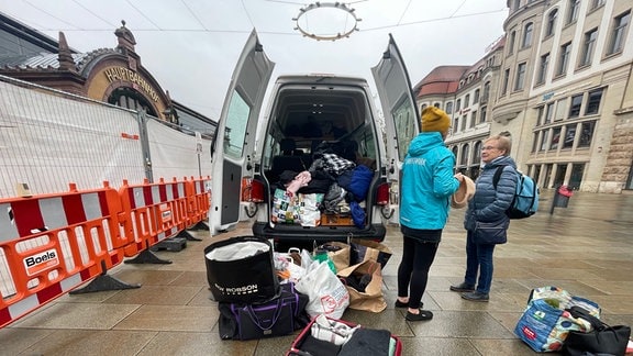 Streetworker der Obdachlosenstation Bertha auf dem Erfurter Anger