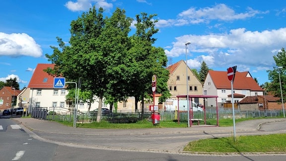 Der Dorfplatz in Erfurt-Büßleben.