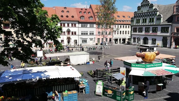 Der Markt in Weimar.
