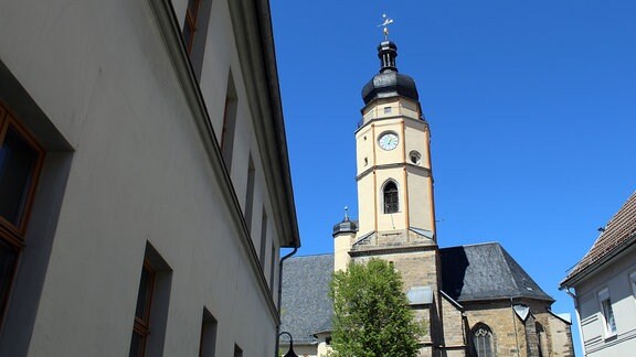 die Kirche und das Rathaus von Buttstädt