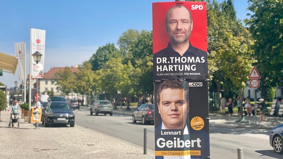 Wahlplakat für Thomas Hartung (SPD).