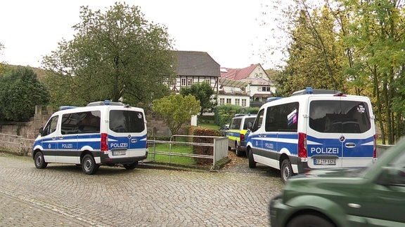 Die Polizei durchsuchte am Donnerstag ein Grundstück im Eichsfeld.