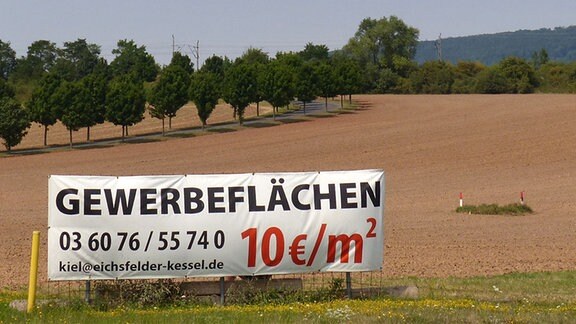 Der mögliche Bauplatz für eine Chemie-Recyclinganlage der Firma Organo Fluid im Gewerbegebiet von Niederorschel im Eichsfeldkreis.