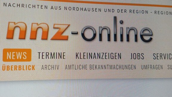 Startseite der NNZ-Online.