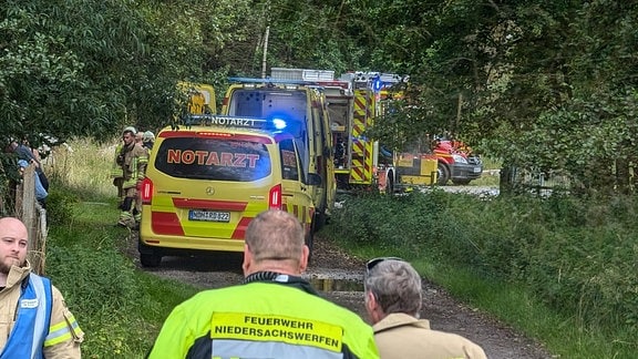 Rettungseinsatz am Unfallort