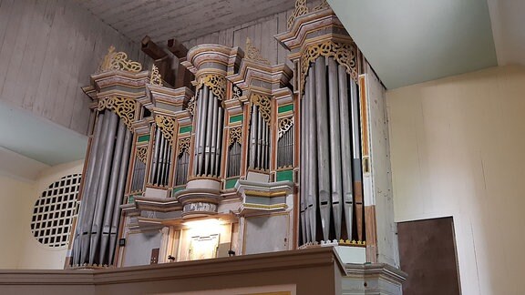 Barocke Schäffer-Orgel  vor ihrer Restaurierung.