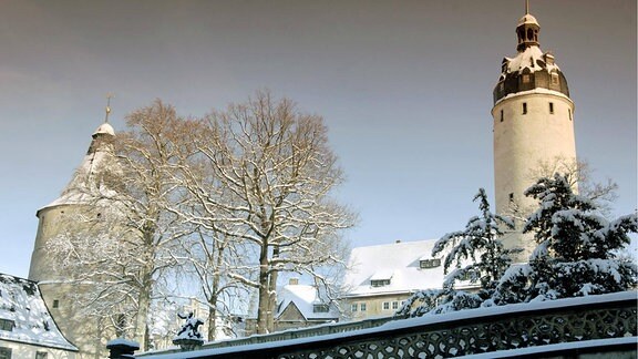 Hausmannsturm in Altenburg im Schnee