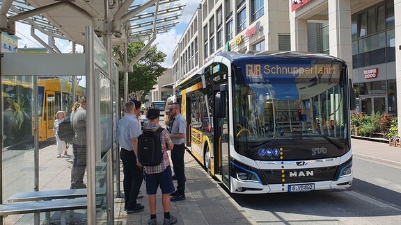 In Gera sind zwei Elektro-Busse im Einsatz