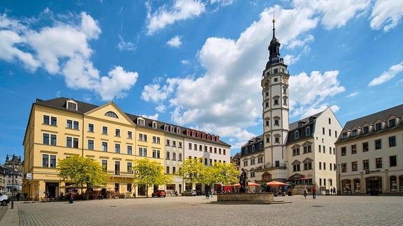Rathaus und Marktplatz in Gera