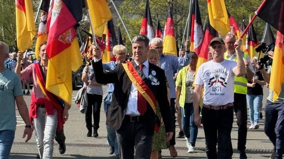 Demonstration von Reichsbürgern in Gera