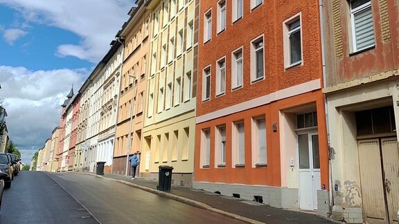 Häuser in der Plauenschen Straße in Gera