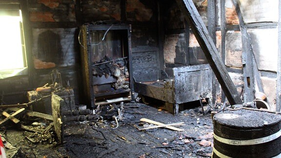 Brandschäden im Museum im Rittergut.