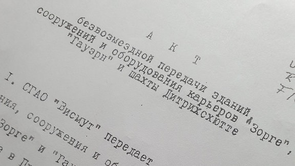 Russische Version des Dokuments AKT zu den Ortschaften, die vom Wismut-Bergbau betroffen sind