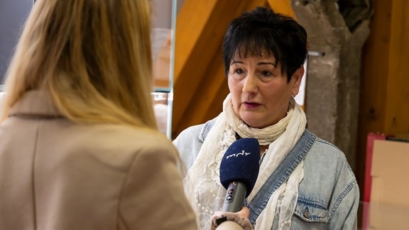 Steffi Brion beim Interview mit MDR THÜRINGEN