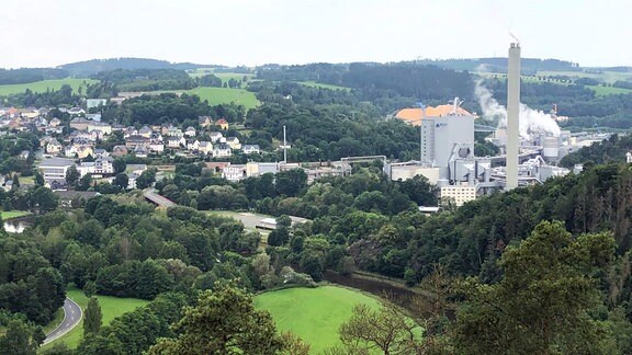 Blick auf Zellstoff- und Papierfabrik Blankenstein