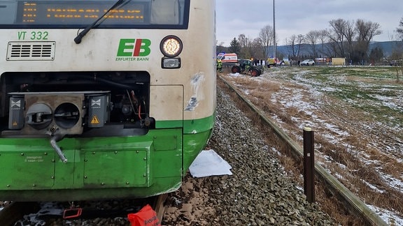 Unfall an einem Bahnübergang