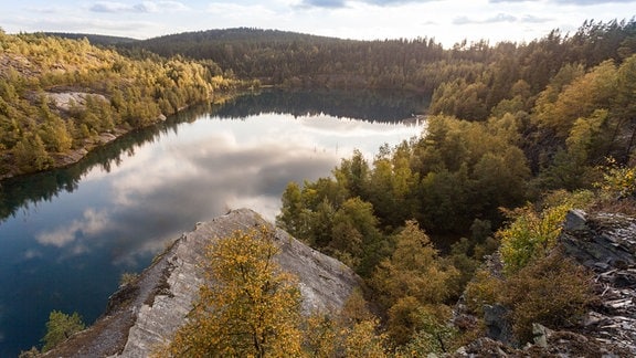 der Thüringer Meer Stausee  im Saaletal