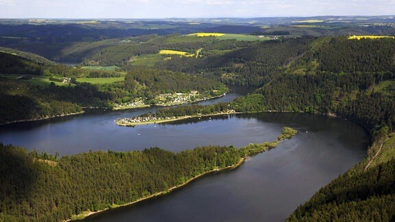 Luftbild: Die Saale zwischen Gößnitz und Altenbeuthen. 