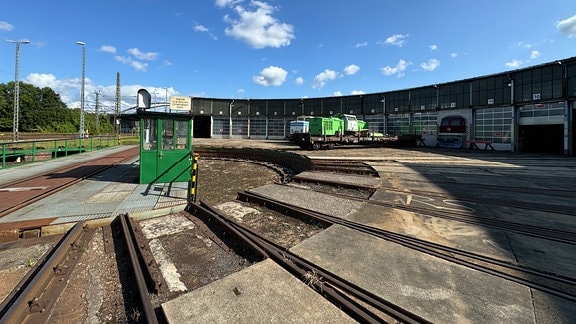 Drehscheibe des alten Bahnwerks in Saalfeld