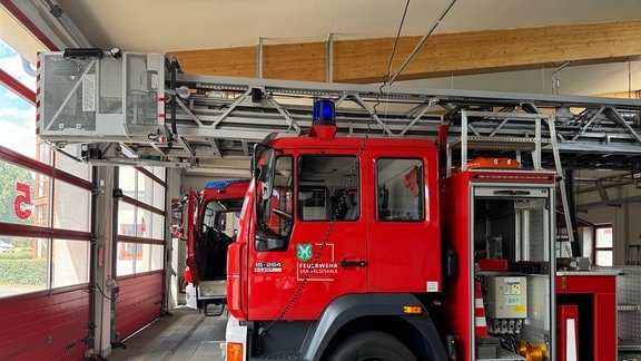 Fahrzeuge in der Hauptfeuerwache in Saalfeld