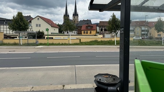 Bushaltenstelle in Saalfelder Innenstadt