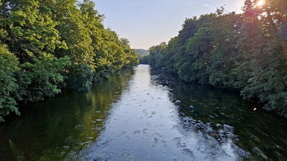 Der Fluss Saale in Rudolstadt