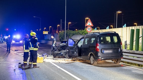 Zwei Autos nach einem Unfall