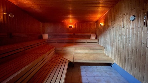 Eine finnische Sauna in der Roland Matthes Schwimmhalle Erfurt