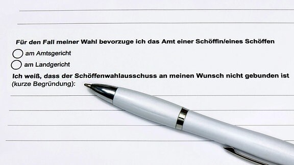 Formular für Schöffen-Vorschlagsliste