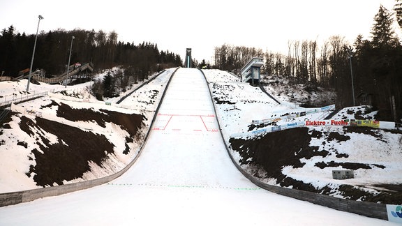 Die Inselsbergschanze in Brotterode.