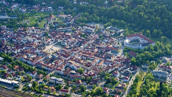 Luftaufnahme von Meiningen
