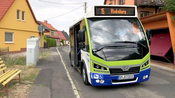 Ein Elektrobus in Meiningen