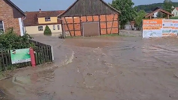 Überflutetes Grundstück