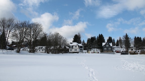 Neuhaus am Rennweg im Thüringer Wald im Schnee
