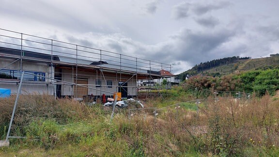 Die Baustelle des neuen Kindergartens in Bad Tabarz